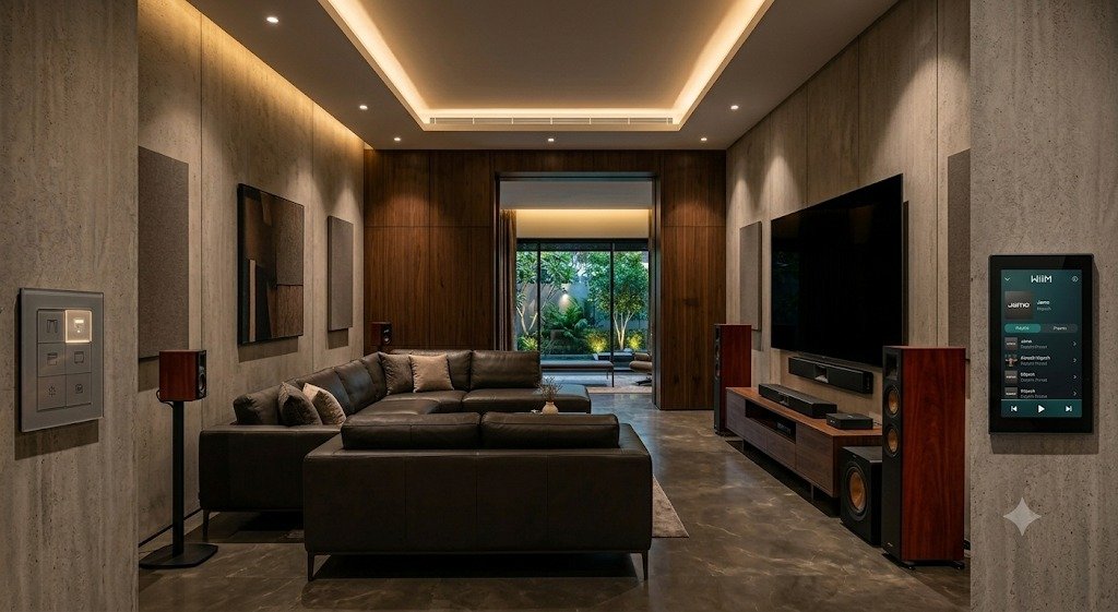 Premium intelligent living room with Zaviant automation